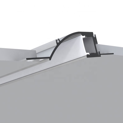 Perfil de LED de placa de gesso em forma de U 6063 Material de liga de alumínio