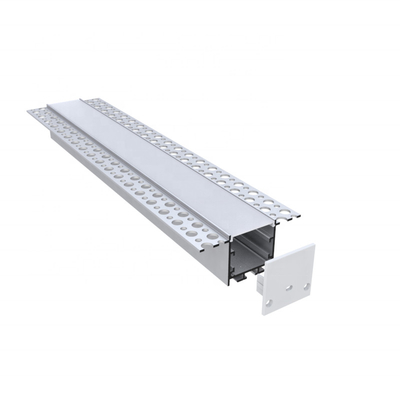 Perfil de LED de gesso cartonado para interior, tira de LED de drywall prata branco preto cor
