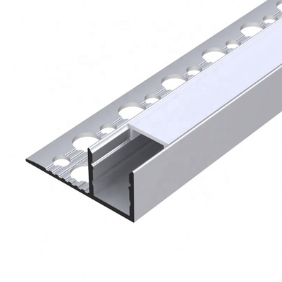 Canal de perfil de LED de alumínio embutido fino sem guarnição de gesso cartonado para teto