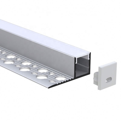 Canal de perfil de LED de alumínio embutido fino sem guarnição de gesso cartonado para teto
