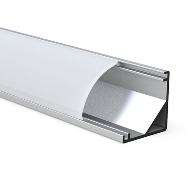 Perfil preto do diodo emissor de luz do canto material da liga de alumínio de 16MM x de 16MM para a tira do diodo emissor de luz