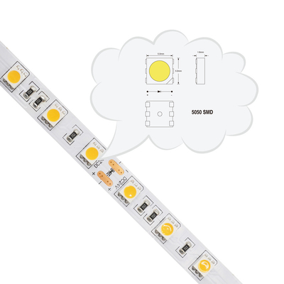 5050 luzes de tiras flexíveis DC24V do diodo emissor de luz de SMD 12V para o OEM das lojas da exposição