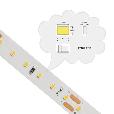 Tiras de LED 2216 SMD CRI 95 sem pontos para edifícios de escritórios museus