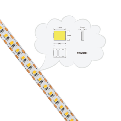 Tiras 120leds do diodo emissor de luz do volt 2835 SMD da C.C. 5 para hotéis Art Galleries