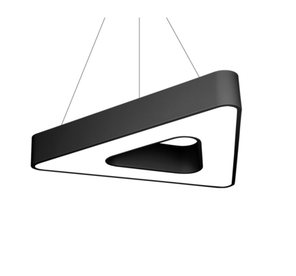 Luzes lineares galvanizadas pretas do diodo emissor de luz, pendente linear industrial do triângulo que ilumina o OEM