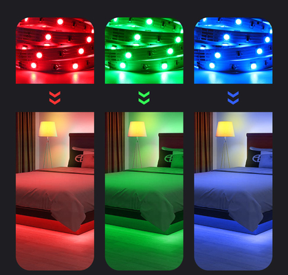 Luzes de tira LED inteligentes coloridas RGB 12V 44 teclas de controle remoto infravermelho OEM