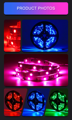 Luzes de tira LED inteligentes coloridas RGB 12V 44 teclas de controle remoto infravermelho OEM