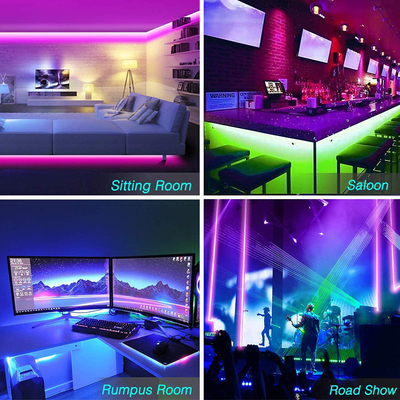 5050 luzes de tira do diodo emissor de luz do RGB Smart 10 de Bluetooth APP medidores de OEM do controle