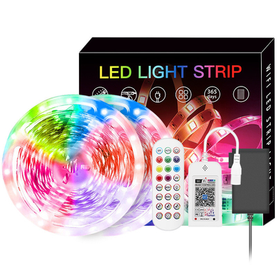 12V 5050 RGB luzes de tira do diodo emissor de luz de 10 medidores com controle de sincronismo IP20 remoto