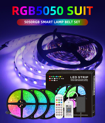 12V 5050 RGB luzes de tira do diodo emissor de luz de 10 medidores com controle de sincronismo IP20 remoto