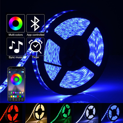 12V 5050 RGB luzes de tira do diodo emissor de luz de 10 medidores com controle de sincronismo IP20 remoto