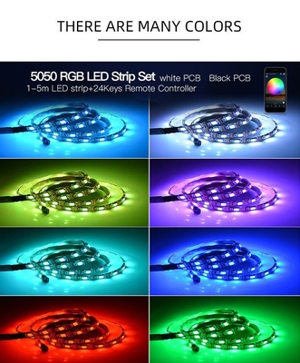 Cor do RGB das luzes de tira 5050 do diodo emissor de luz de USB 5V Smart para o certificado do CE do fundo da tevê