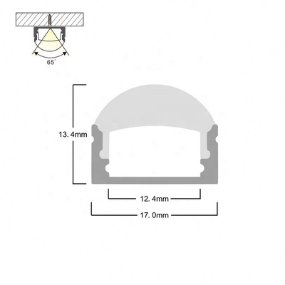 Perfil de alumínio montado expulso do diodo emissor de luz, perfil flexível da escada com OEM do diodo emissor de luz