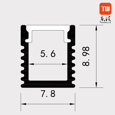 Perfil montado de superfície anodizado do diodo emissor de luz da pintura para lâmpadas do armário do vestuário