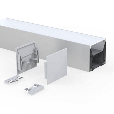 Perfil de alumínio branco de prata 80mm x 76mm das luzes de tira do diodo emissor de luz para o vestuário